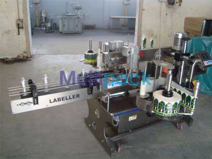 Double Side Sticker Labelling Machine For Oval Bottle
