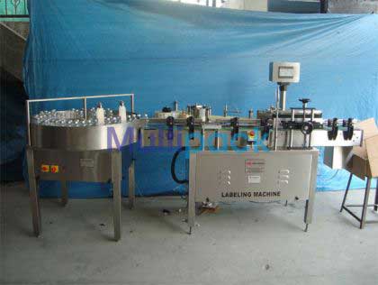 Vial Labeller Machine With Turn Table